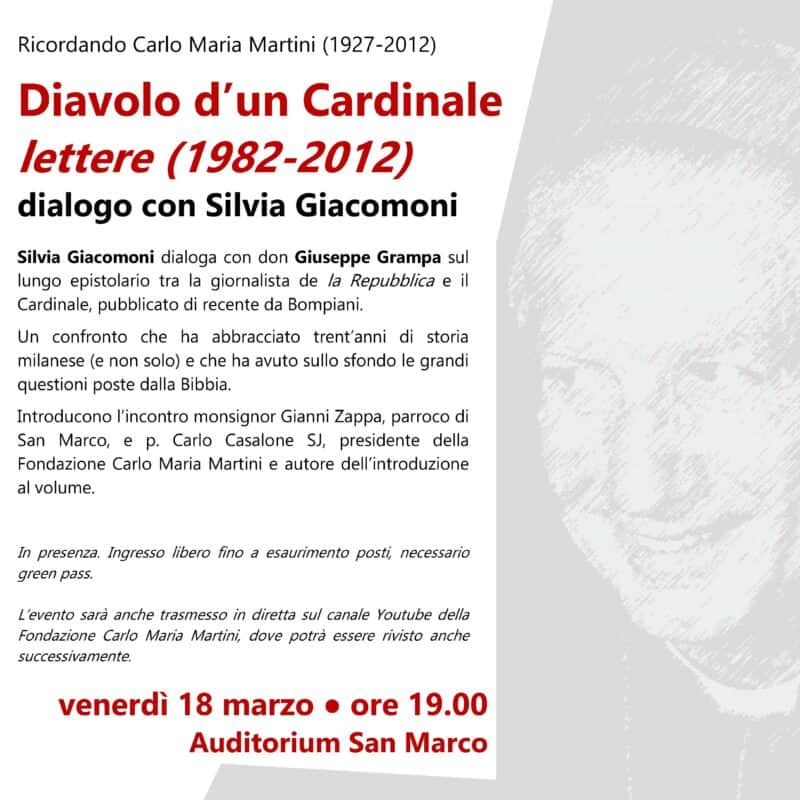 Diavolo di un Cardinale. Lettere (1982-2012), dialogo con Silvia Giacomoni