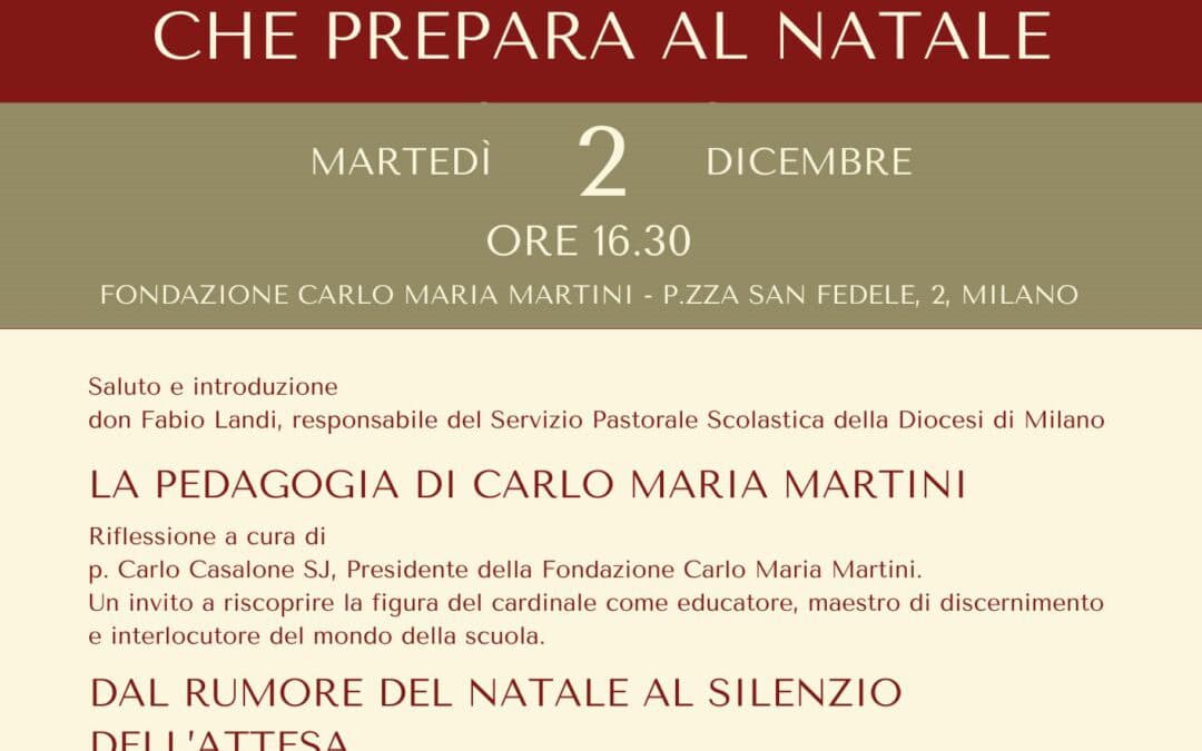 Momento di sosta per gli insegnanti alla Fondazione Carlo Maria Martini